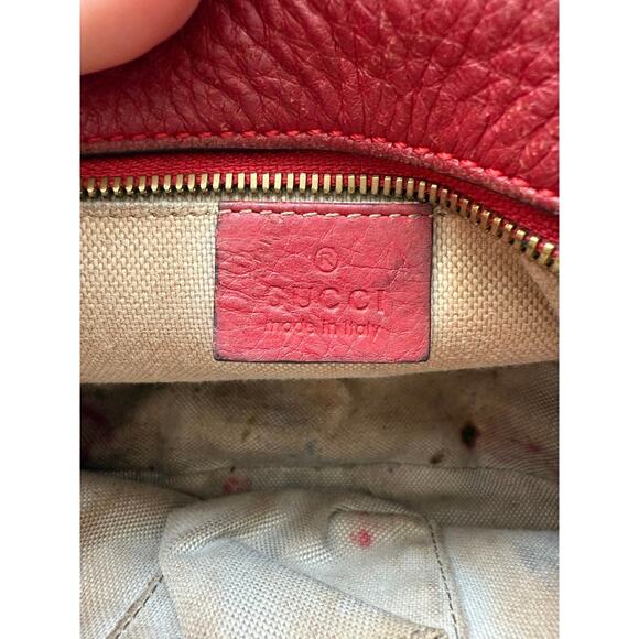 Gucci Soho Red Leather Camera Disco Blondie Tassel Zip Crossbody Shoulder Bag - Picture 15 of 15